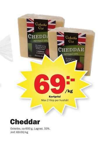 Pekås Cheddar erbjuda