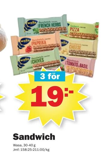 Pekås Sandwich erbjuda