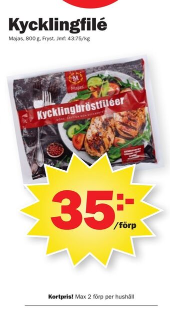 Pekås Kycklingfilé erbjuda