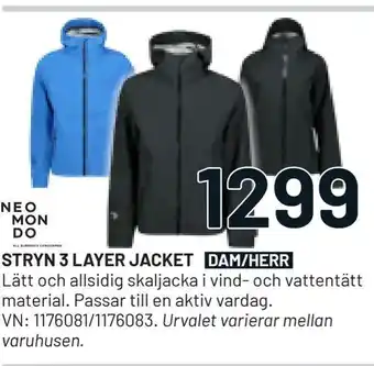 XXL Stryn 3 layer jacket dam/herr erbjuda