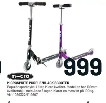 XXL Microsprite purple/black scooter erbjuda