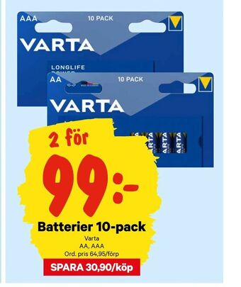 City Gross Batterier 10-pack erbjuda