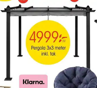 Pergola 3x3 meter inkl. tak