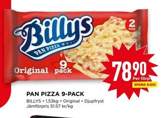 Willys Pan pizza 9-pack erbjuda