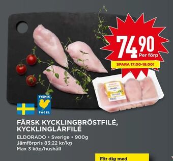 Willys Färsk kycklingbröstfilé, kycklinglårfilé erbjuda