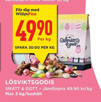 Willys Hemma Lösviktsgodis erbjuda