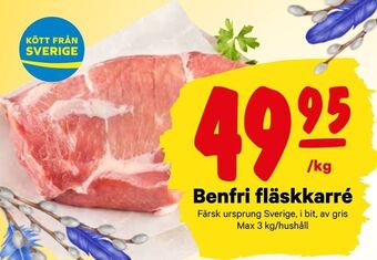 City Gross Benfri fläskkarré erbjuda