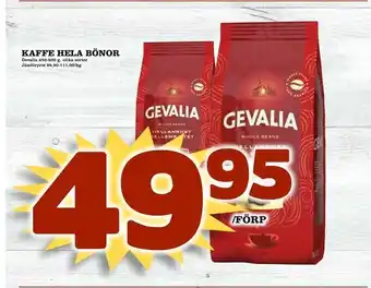 Din Mat Kaffe hela bönor erbjuda