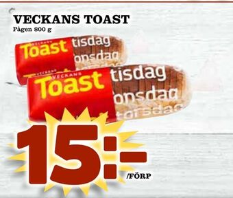 Prisma Mat Veckans toast erbjuda