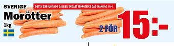 Matdax Morötter erbjuda
