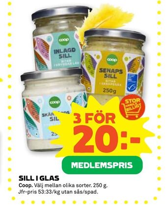 Stora Coop Sill i glas erbjuda