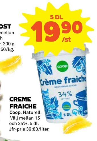 Coop Creme fraiche erbjuda