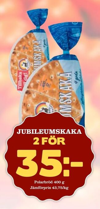 Matdax Jubileumskaka erbjuda