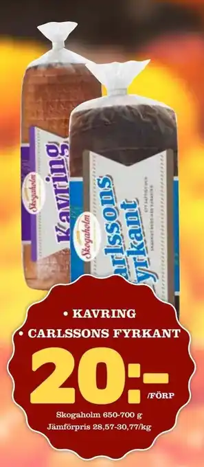 Kavring • carlssons fyrkant
