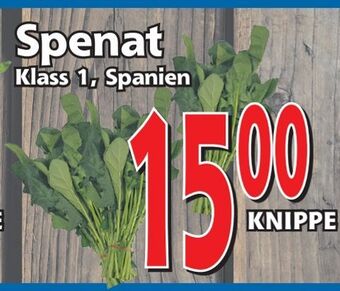 Supergrossen Spenat erbjuda