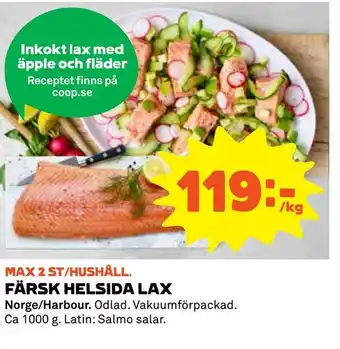 Coop Färsk helsida lax erbjuda