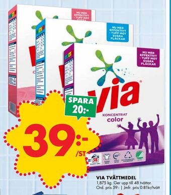 ÖoB Via tvättmedel erbjuda