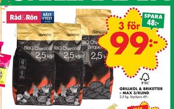 ÖoB Grillkol & briketter erbjuda