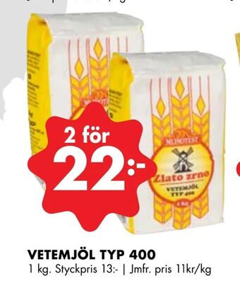 Vetemjöl typ 400