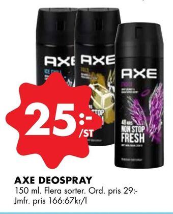 ÖoB Axe deospray erbjuda