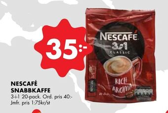 ÖoB Nescafé snabbkaffe erbjuda