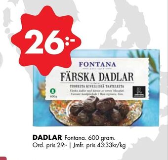 ÖoB Dadlar erbjuda