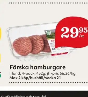 Hemköp Hamburgare erbjuda