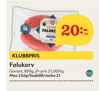 Hemköp Garant Falukorv erbjuda