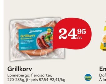 Hemköp Lönneberga Grillkorv erbjuda