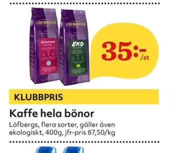 Hemköp Kharisma Kaffebönor erbjuda