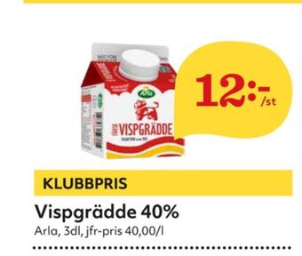 Hemköp Arla Vispgrädde erbjuda