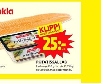 ICA Kvantum Rydbergs Potatissallad erbjuda