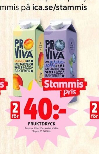 ICA Kvantum ProViva Fruktdryck erbjuda