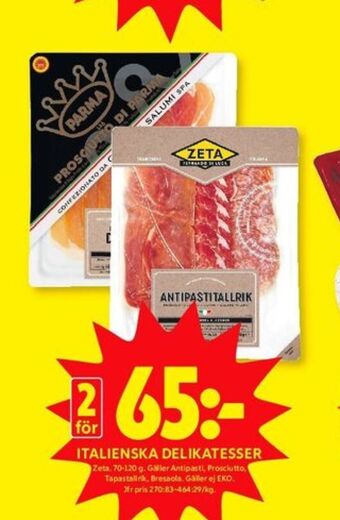 ICA Kvantum Zeta Prosciutto erbjuda