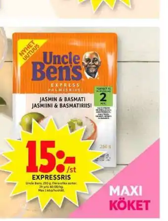 ICA Maxi Uncle Bens Express Ris erbjuda