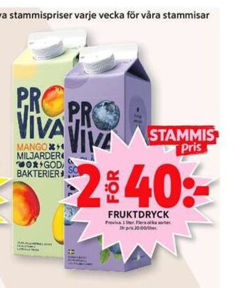 ICA Maxi ProViva Fruktdryck erbjuda