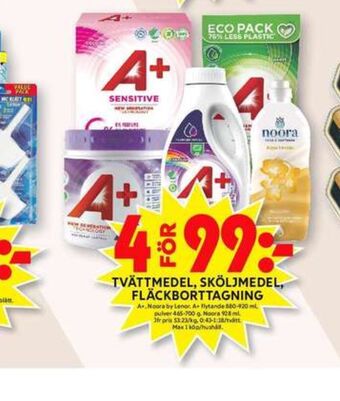 ICA Maxi A+ Tvättmedel pulver erbjuda