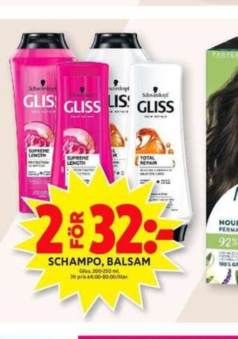 ICA Maxi Gliss Shampoo erbjuda