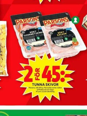 ICA Maxi Pärsons Smörgåspålägg erbjuda