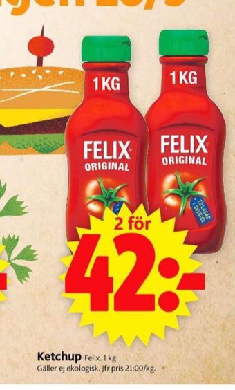 ICA Supermarket Felix Ketchup erbjuda