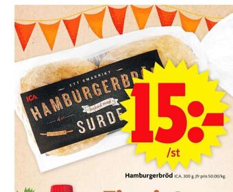 ICA Supermarket Surdeg Hamburgerbröd erbjuda