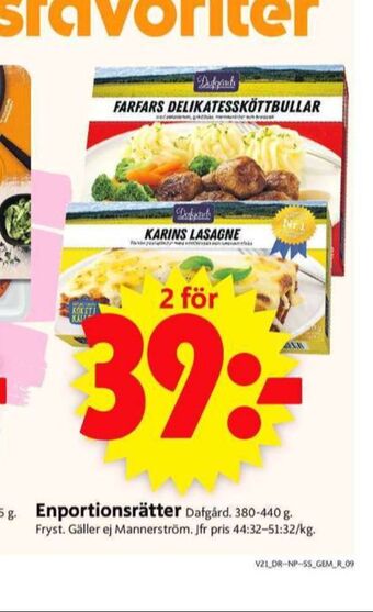 ICA Supermarket Dafgårds Färdigrätter erbjuda