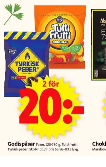 ICA Supermarket Turkisk Peppar Godispåsar erbjuda