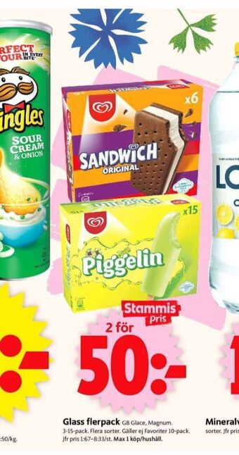 ICA Supermarket GB Glace Glasspinnar erbjuda