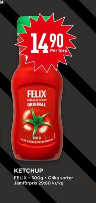 Willys Felix Ketchup erbjuda