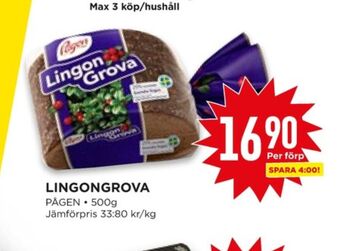 Willys LingonGrova Rågbröd erbjuda