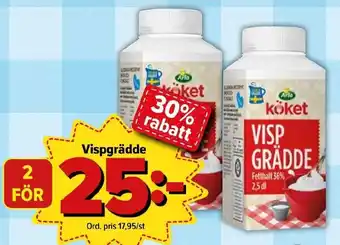 Östenssons Arla Vispgrädde 25cl erbjuda