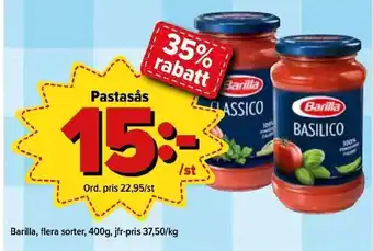 Östenssons Barilla Pastasås 400g erbjuda