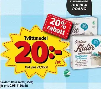 Östenssons Såklart Tvättmedel 750g erbjuda