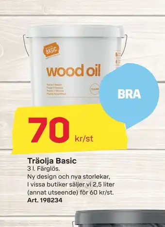 Byggmax Träolja Basic erbjuda
